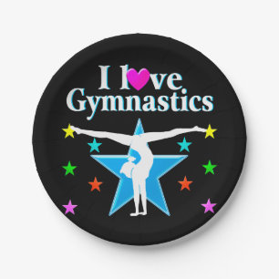 GYMNASTICS PRINCESS PAPER PLATES