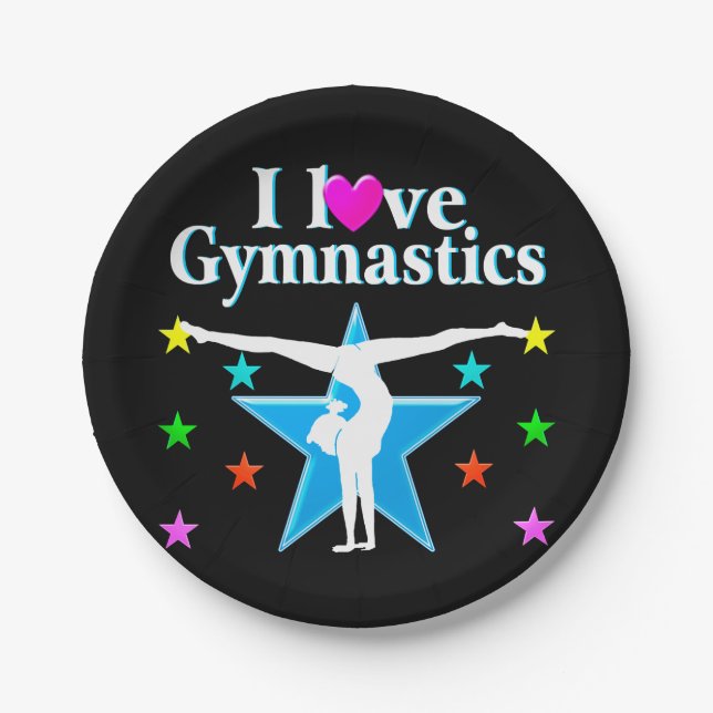 GYMNASTICS PRINCESS PAPER PLATES (Front)
