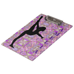 Gymnastics Purple / Gold Clipboard