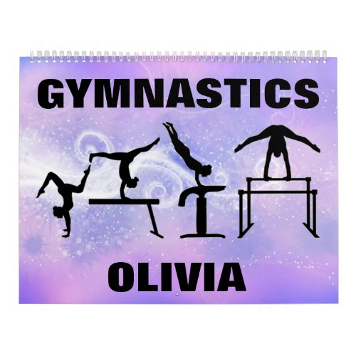 Gymnastics Purple Swirl Calendar