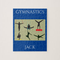 "GYMNASTICS puzzle for boys with personalized name