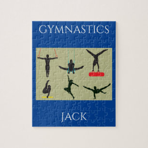 "GYMNASTICS puzzle for boys with personalized name
