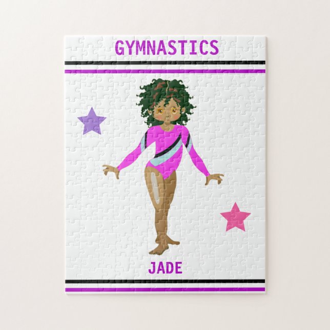  GYMNASTICS PUZZLE FOR GIRLS PERSONALIZED (Vertical)