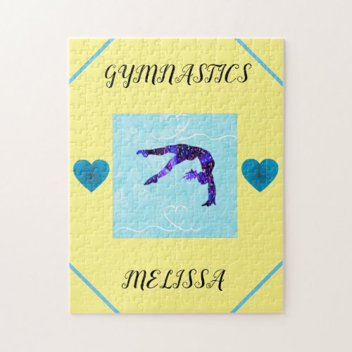 GYMNASTICS puzzle personalized