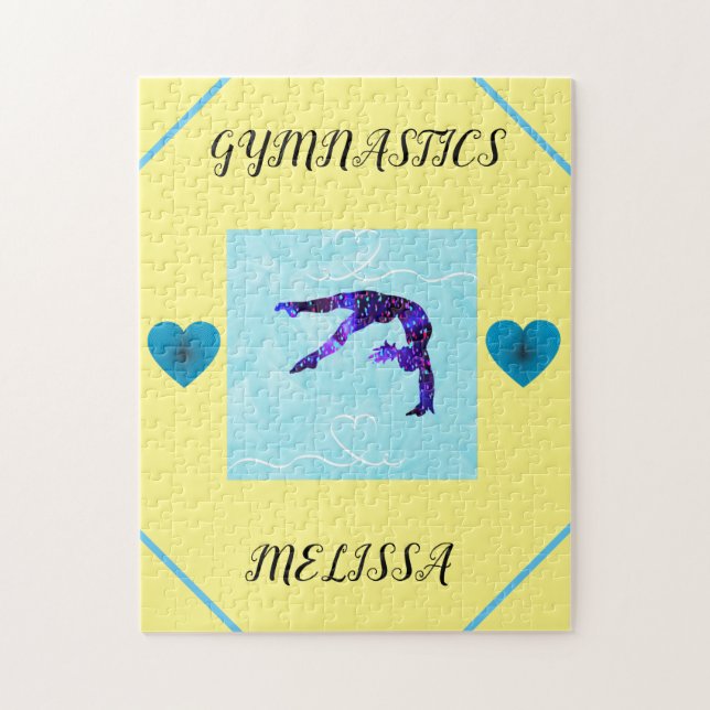 GYMNASTICS puzzle personalized. (Vertical)