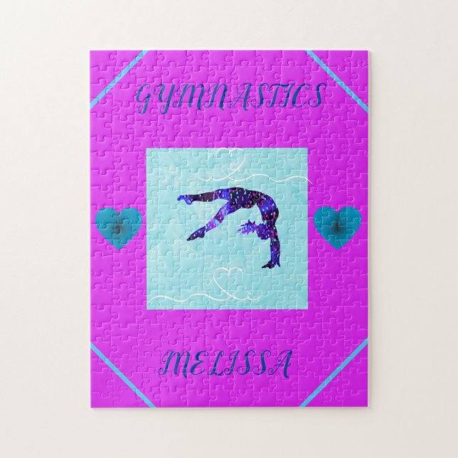 GYMNASTICS puzzle personalized. (Vertical)