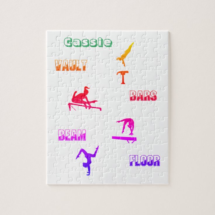 Gymnastics Puzzle Vault, Bars, Beam, Floor Zazzle
