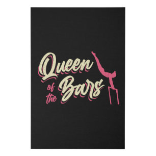 Gymnastics Queen Of The Bars Uneven Beam Gymnast Faux Canvas Print