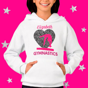 Gymnastics Queen of the Beam and Hearts  Hoodie