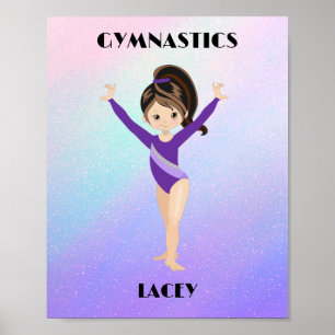 GYMNASTICS RAINBOW GIRLS Personalized Poster