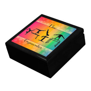 Gymnastics Rainbow w/ Girls Gymnastics Events Gift Box