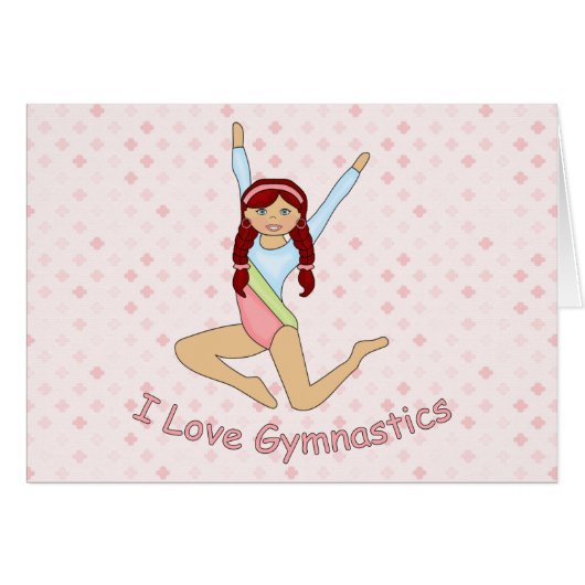 Gymnastics Redhead Cards (Front Horizontal)