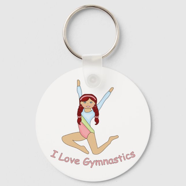 Gymnastics Redhead Keychain (Front)