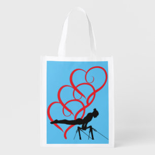 Gymnastics reusable grocery bag. bag