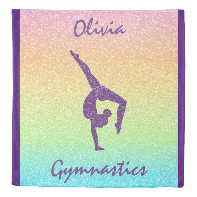 Gymnastics Reversible Sparkle Duvet Cover (Back)