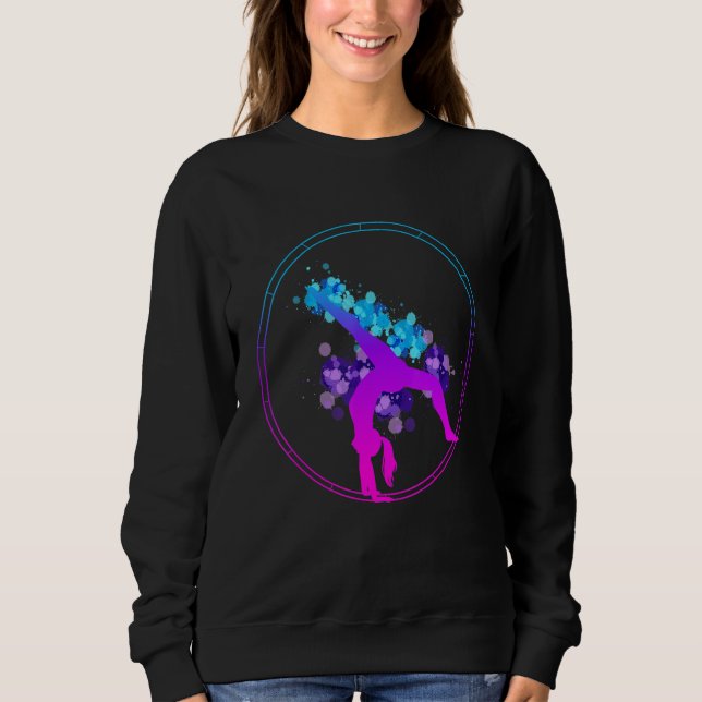 gymnastics rhönrad gymnsatik gymnastics coach spor sweatshirt (Front)