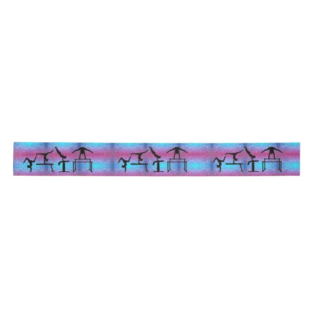 Gymnastics Ribbon in Pink and Blue (Front)
