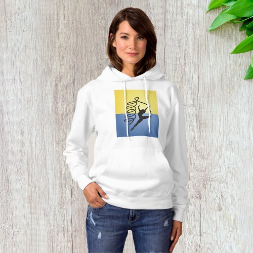 Gymnastics Ribbon Routine Womens Hoodie