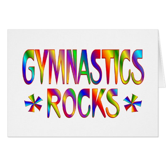 GYMNASTICS ROCKS CARD