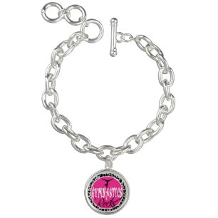 Gymnastics rocks charm bracelet Gymnast
