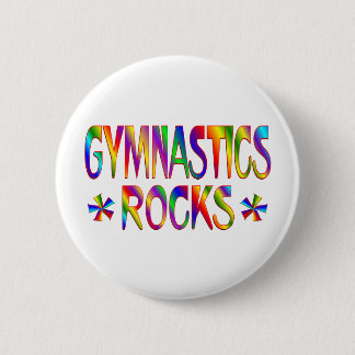 GYMNASTICS ROCKS PINBACK BUTTON