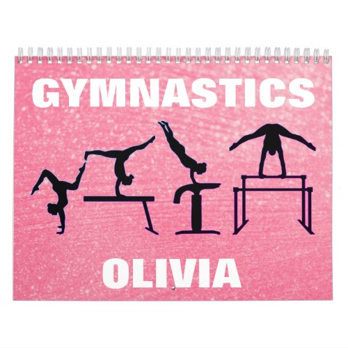 Gymnastics Rose Pink Calendar