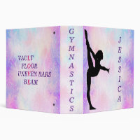 Gymnastics School Binder for Girls Personalized