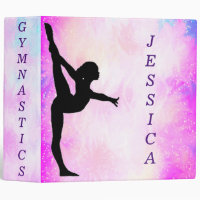 Gymnastics School Binder for Girls Personalized
