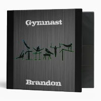 Gymnastics School Binders for Boys - Personalized