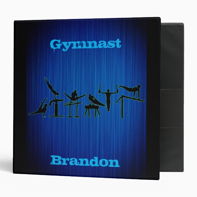 Gymnastics School Binders for Boys - Personalized (Front/Inside)
