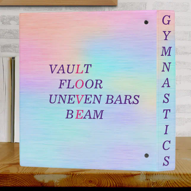 Gymnastics School Binders for Girls Personalized Zazzle