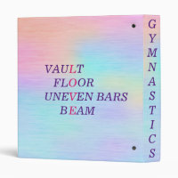 Gymnastics School Binders for Girls Personalized