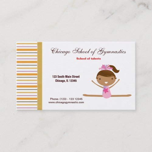 Gymnastics School Business Card