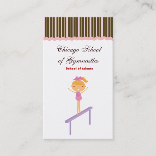 Gymnastics School Business Card