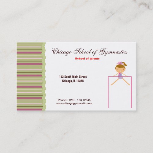Gymnastics School Business Card Templates