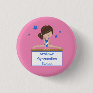 Gymnastics School Class Academy Custom Button