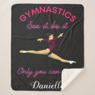 Gymnastics See it, be it - Only you can do it Sherpa Blanket