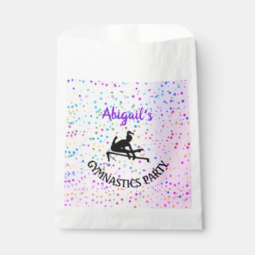 Gymnastics Shades of Color and Stars All Over Favor Bag