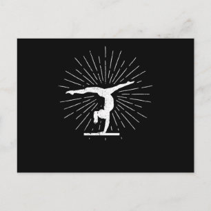 Gymnastics Silhouette Funny Gymnast Sport Postcard
