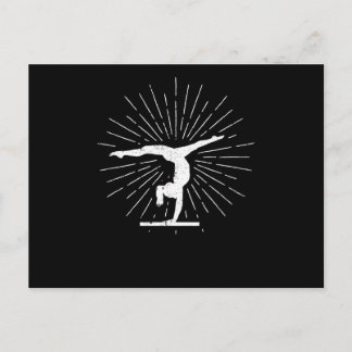 Gymnastics Silhouette Funny Gymnast Sport Postcard