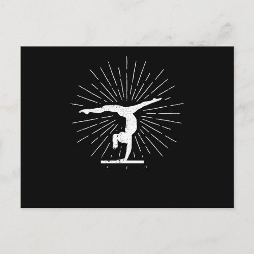 Gymnastics Silhouette Funny Gymnast Sport Postcard