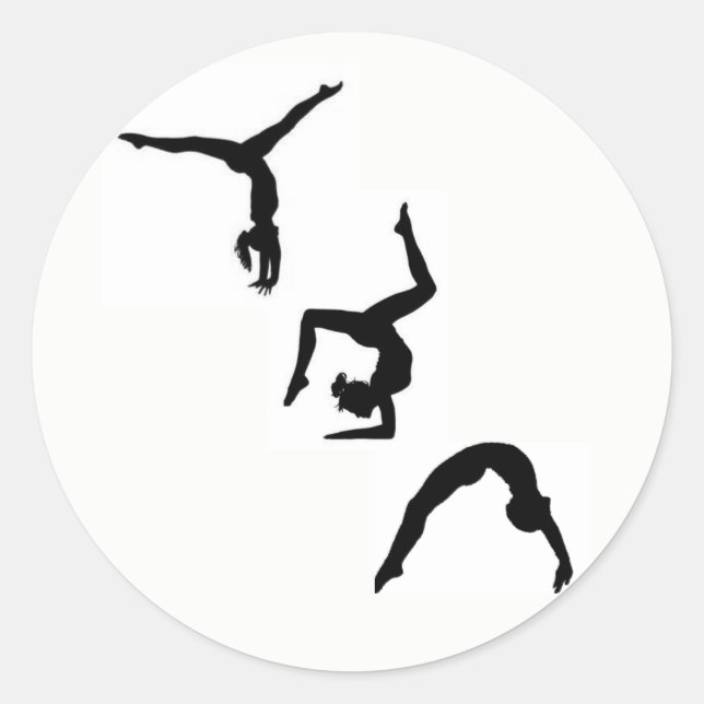 Gymnastics Silhouette Sticker (Front)