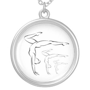 Gymnastics Silver Plated Necklace