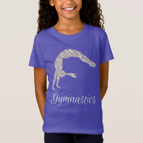 Gymnastics Silver Shimmer T_Shirt