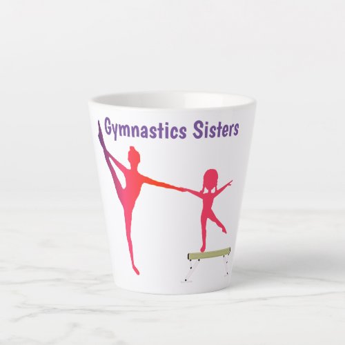 Gymnastics Sisters Latte Mug