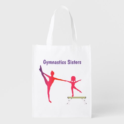 Gymnastics Sisters Reusable Grocery Bag