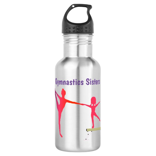 Gymnastics Sisters Stainless Steel Water Bottle (Front)