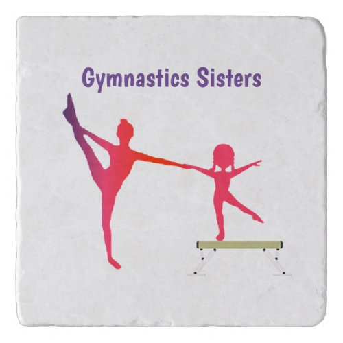 Gymnastics Sisters Trivet