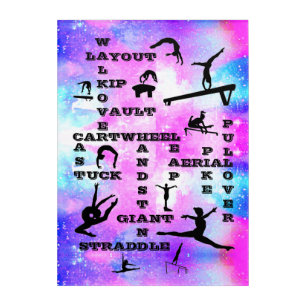 Gymnastics Skills Acrylic Wall Art