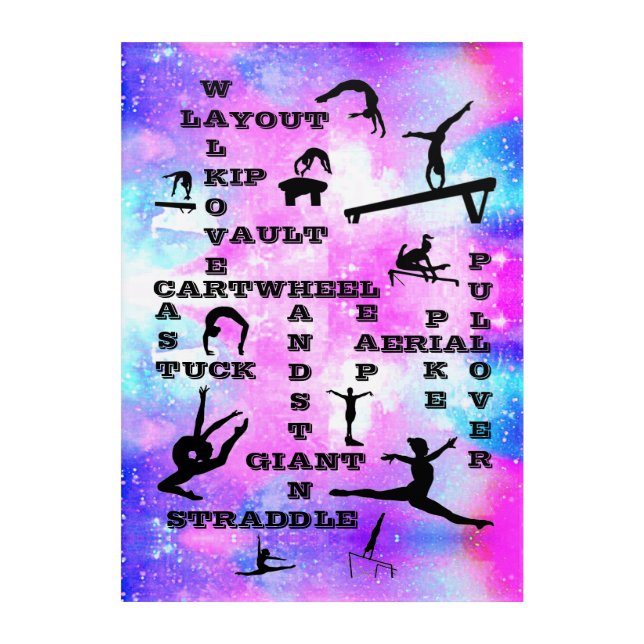 Gymnastics Skills Acrylic Wall Art (Front)
